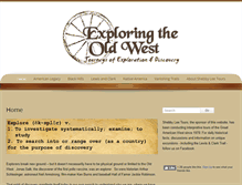 Tablet Screenshot of exploretheoldwest.com